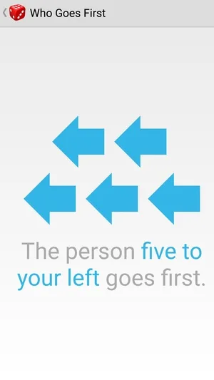 Who goes first app