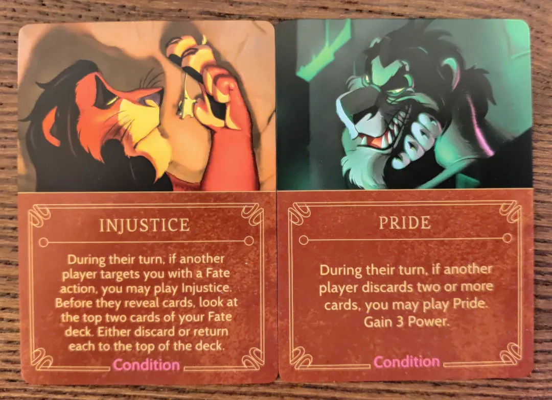 scar disney villainous condition cards
