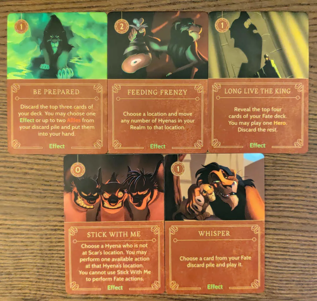Scar Villain deck effects cards