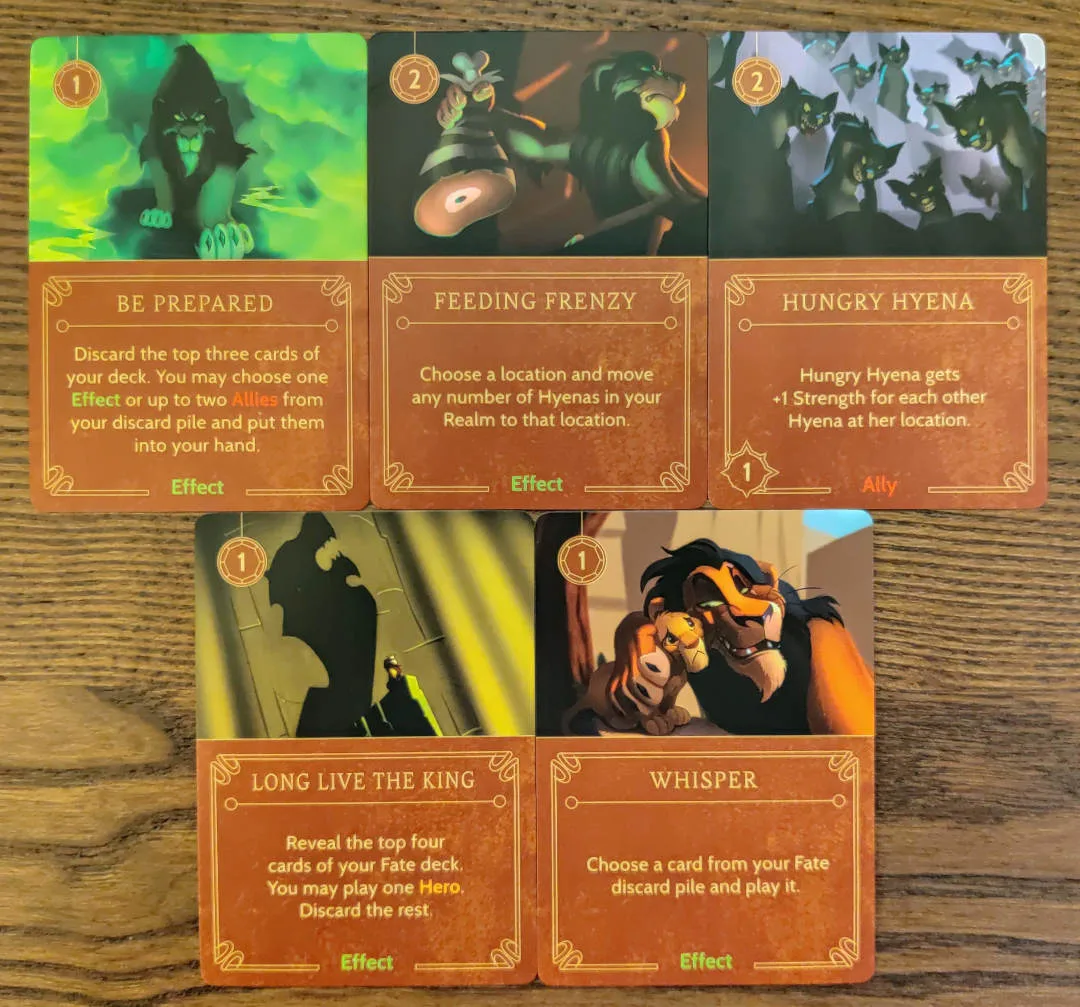 Scar Disney Villainous villain deck important cards to win
