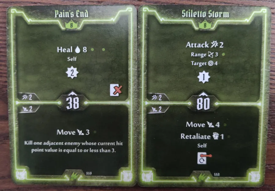 Scoundrel level 8 cards - Pain's End, Stiletto Storm