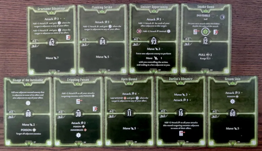 Scoundrel single target poison level 6 deck cards