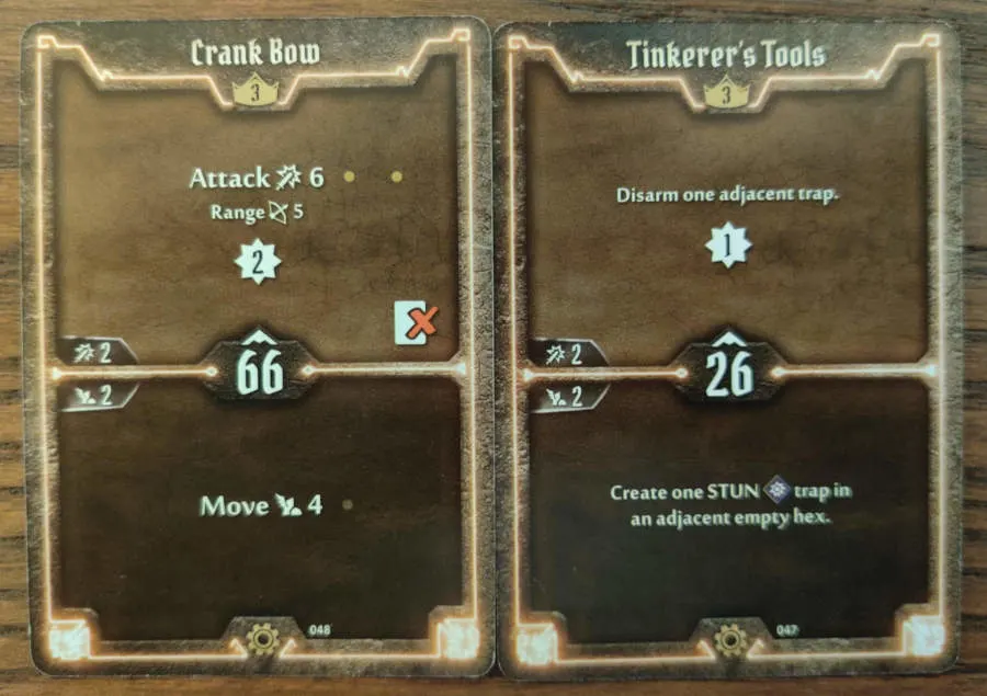 Tinkerer level 3 cards - Crank Bow, Tinkerer's Tools
