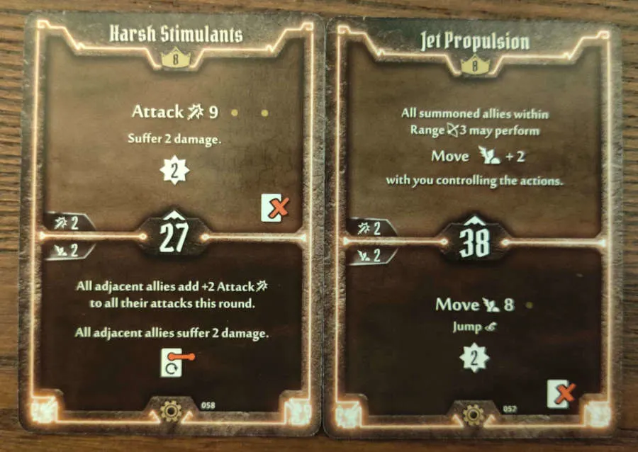 Tinkerer Level 8 cards - Harsh Stimulants, Jet Propulsion