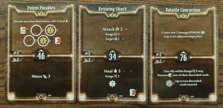 Tinkerer Level X cards - Potent Potables, Reviving Shock and Volatile Concoction