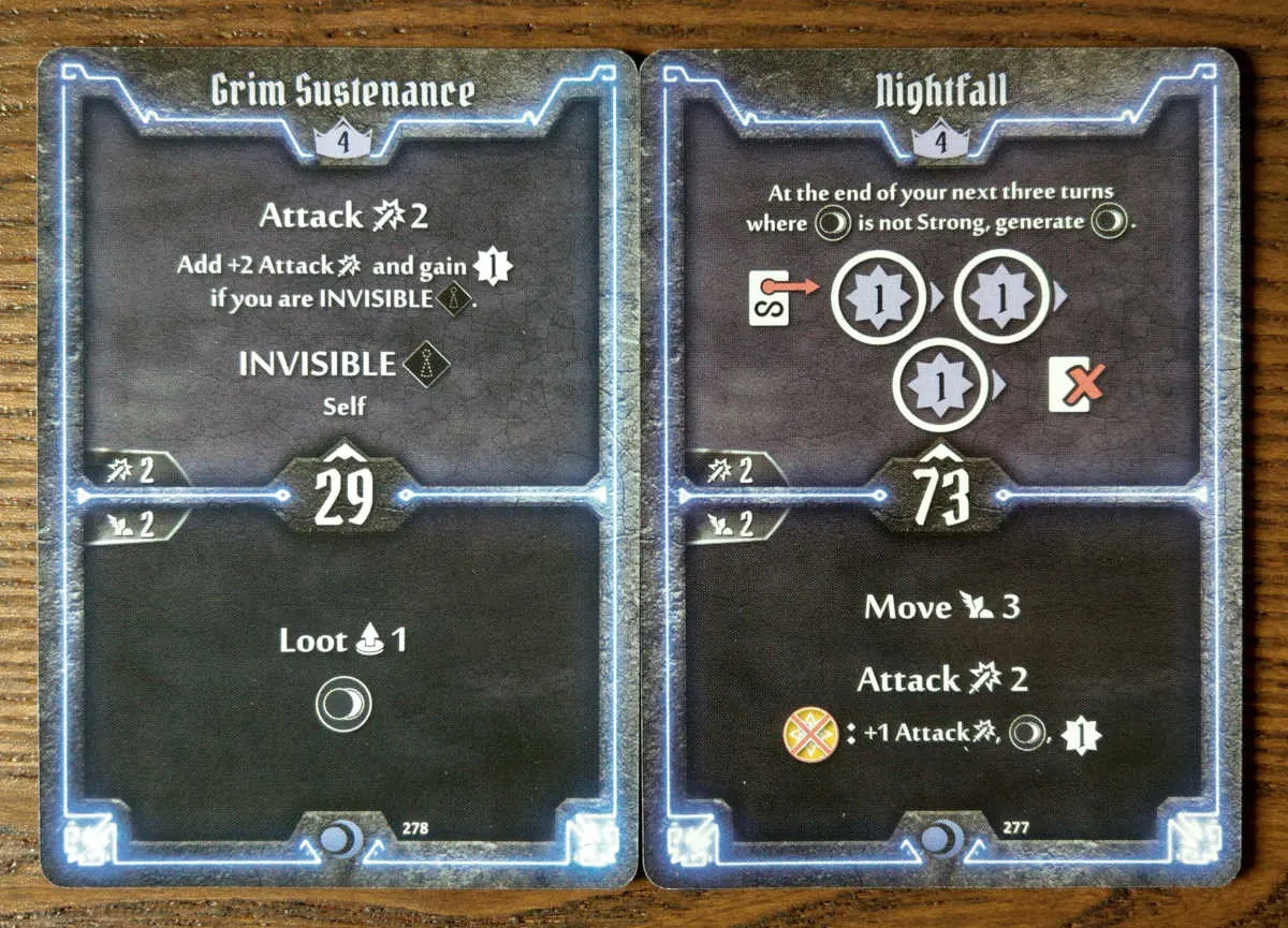 Level 4 Nightshroud cards - Grim Sustenance and Nightfall