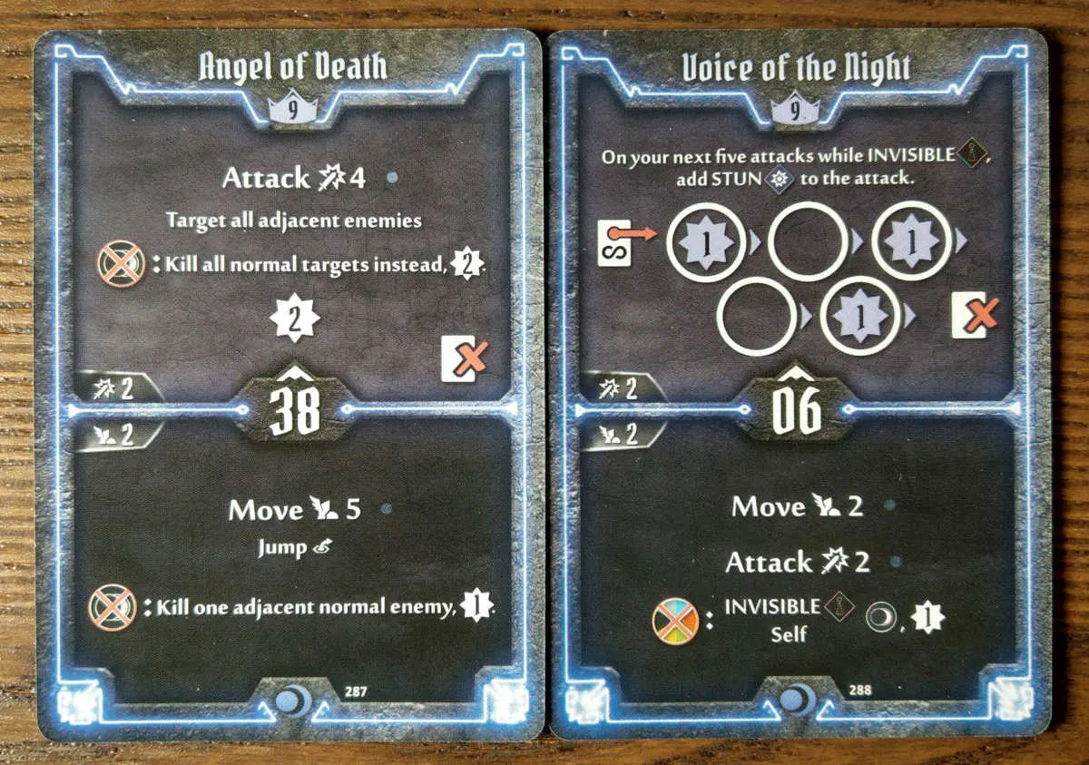 Level 9 Nightshroud cards - Angel of Death and Voice of the Night