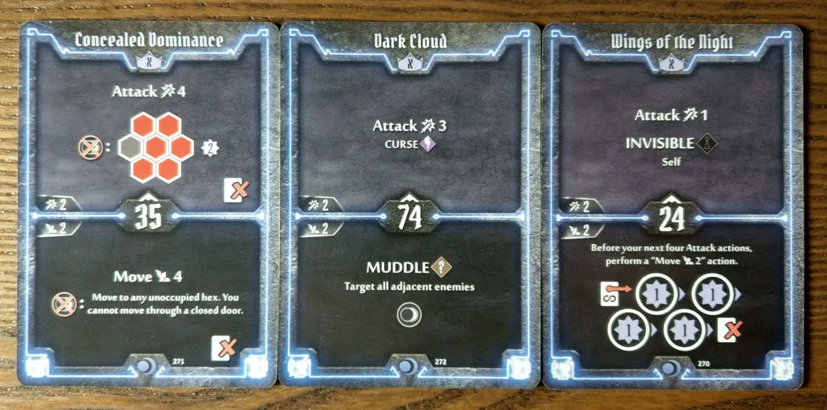 Nightshroud level X cards - Concealed Dominance, Dark Cloud and Wings of the Night