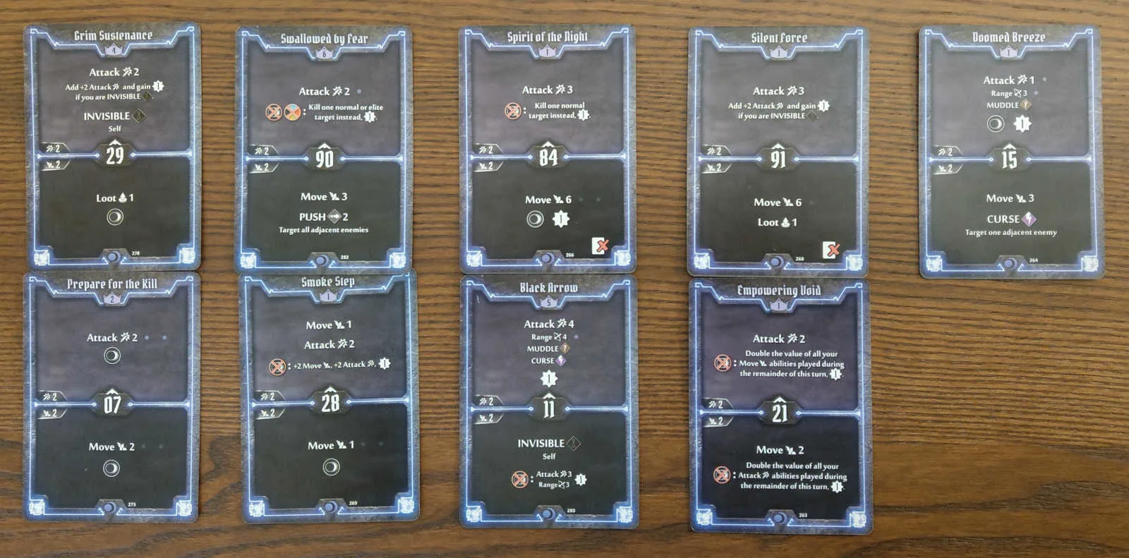 Level 6 Nightshroud build cards