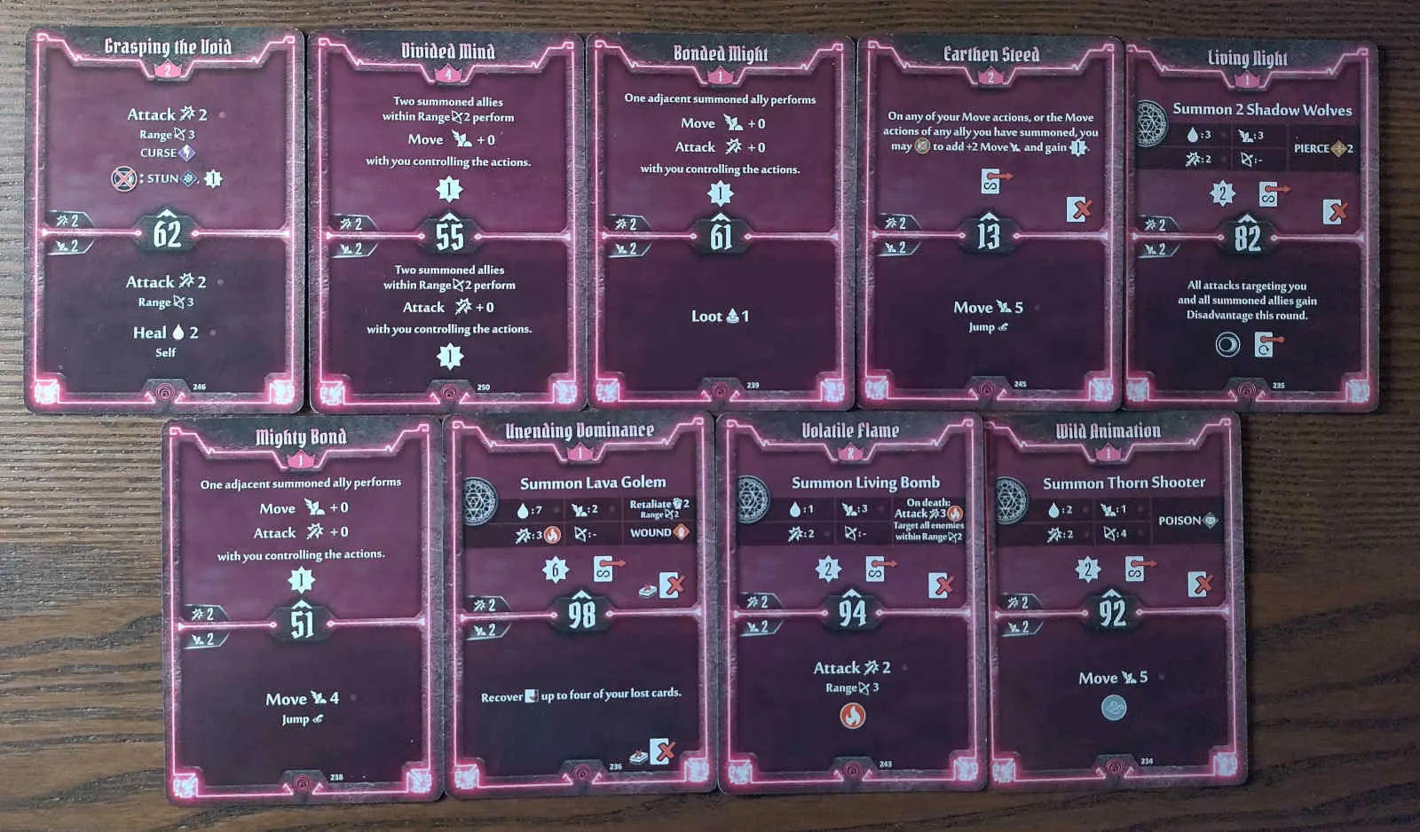 Gloomhaven Summoner build level 4 cards