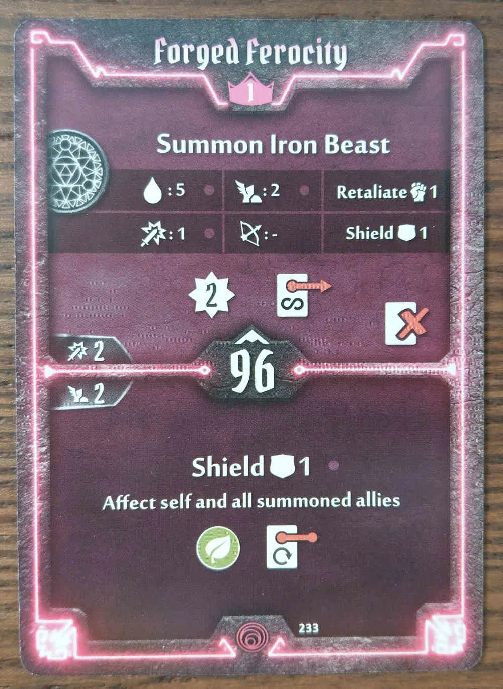Level 1 Summoner card Forged Ferocity