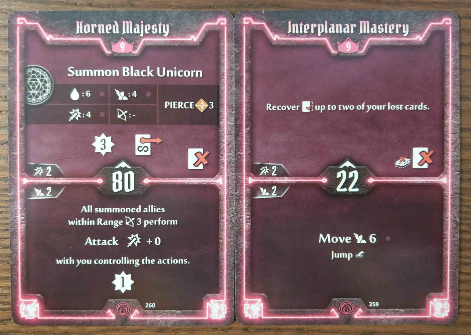 Level 9 Summoner cards - Horned Majesty and Interplanar Mastery