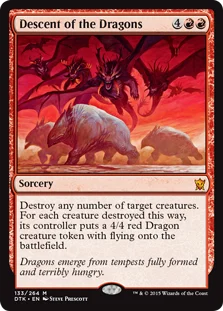 Descent of the Dragons MtG card. Image: Wizards of the Coast.
