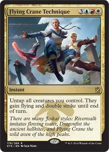 Flying Crane Technique MtG card. Image: Wizards of the Coast.