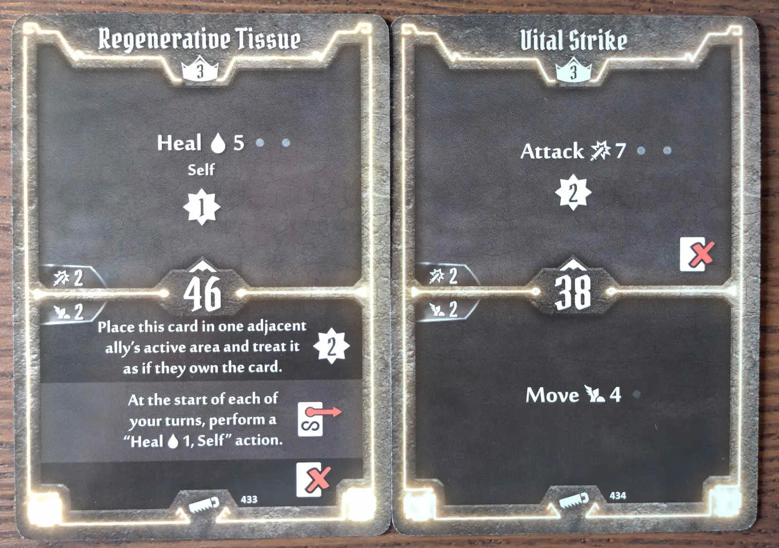 Level 3 Sawbones cards - Regenerative Tissue and Vital Strike