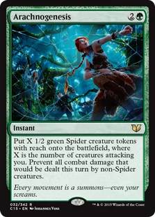 MTG card Arachnogenesis. Image: Wizards of the Coast.
