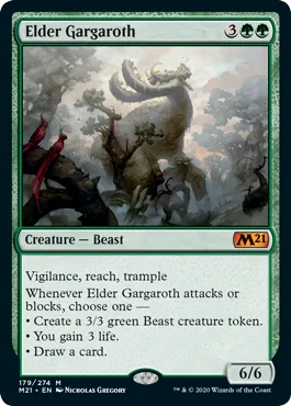 MTG card Elder Gargaroth. Image: Wizards of the Coast.