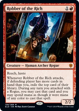 MTG card Robber of the Rich. Image: Wizards of the Coast.
