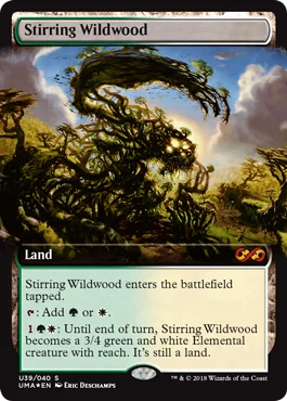 MTG card Stirring Wildwood. Image: Wizards of the Coast.