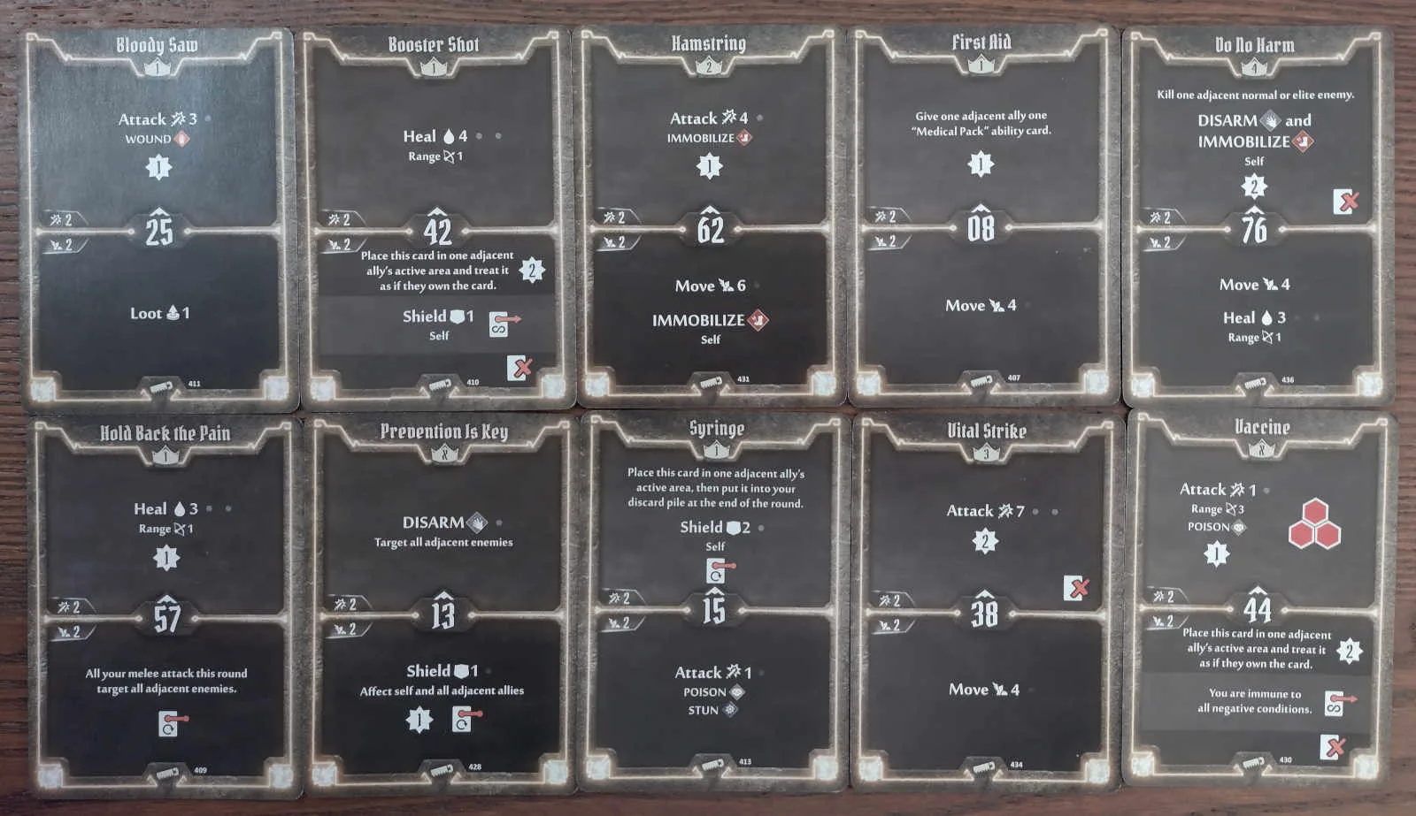 Level 4 Sawbones Deck Cards