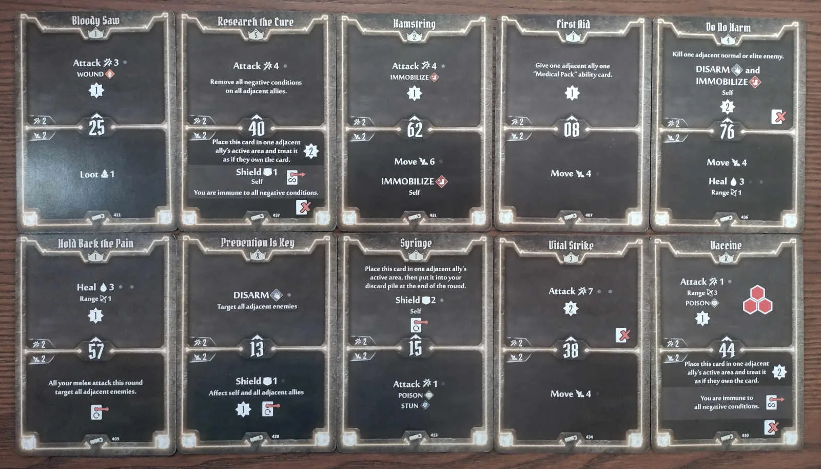 Level 5 Sawbones build deck cards