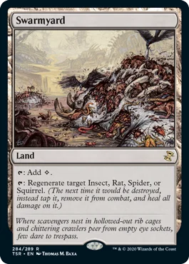MTG-Karte Schwarmhof. Bild: Wizards of the Coast.