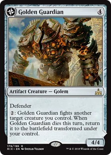MTG card Golden Guardian. Image: Wizards of the Coast.