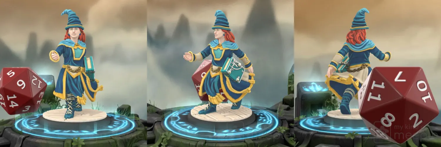Mein Zauberer in der Farbplastik-Vorschau auf Hero Forge