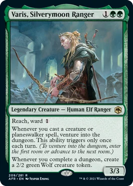 varis, silverymoon ranger mtg card